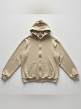 boohooMAN HOMME Official Man Graphic Zip Hoodie Beige Men’s S